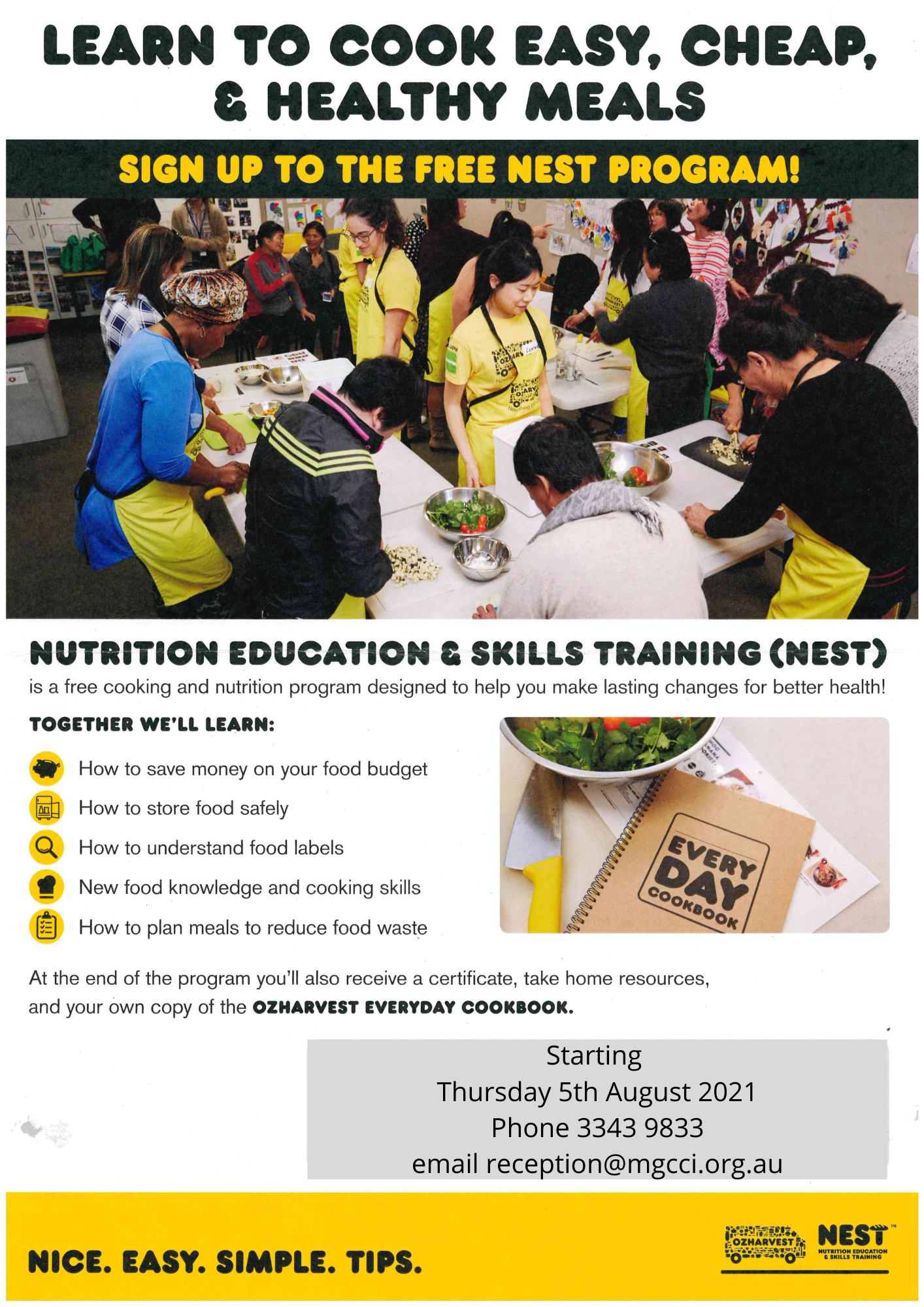 Cook healthy meals with us